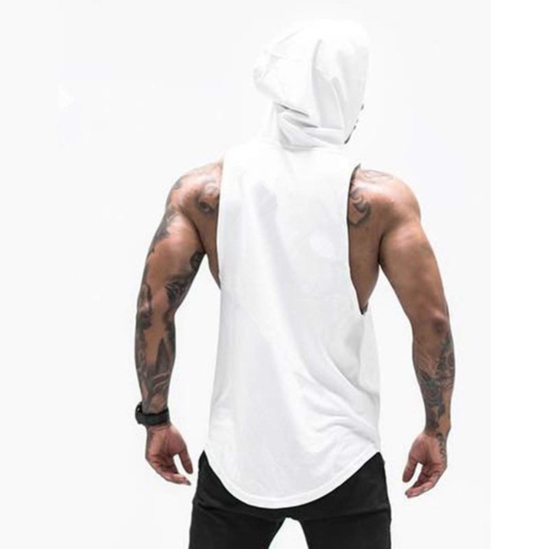 Muscle Killer 3 Pack Men's Workout Hooded Tank Tops Bodybuilding Muscle Cut Off T Shirt Sleeveless Gym Hoodies (Black+Gray+White, X-Large) - Image 4